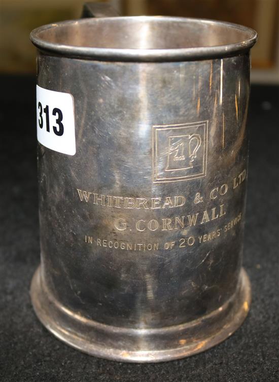 George V silver tankard